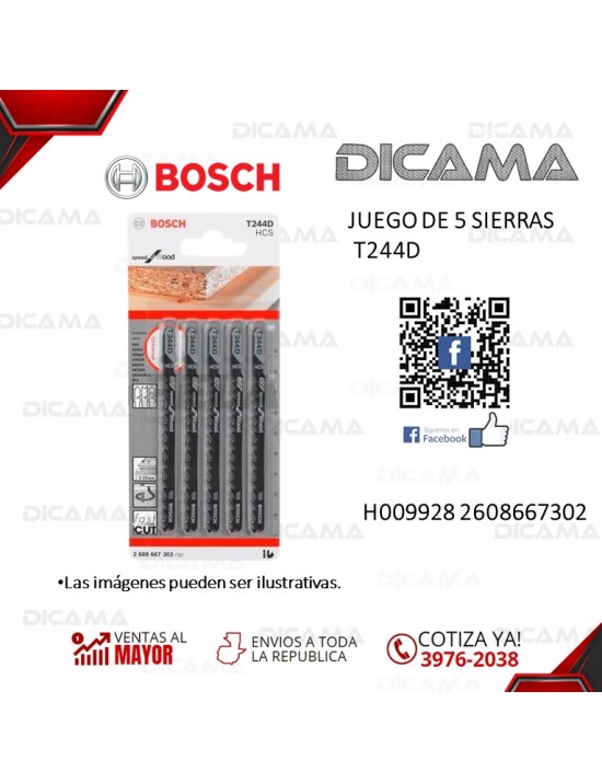 JUEGO DE 5 SIERRAS T244D