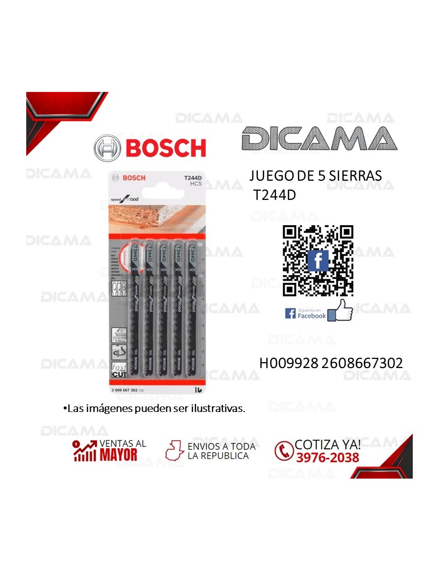 JUEGO DE 5 SIERRAS T244D