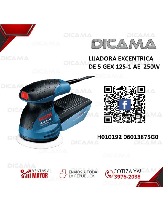 LIJADORA EXCENTRICA 5" GEX 125-1 AE  250W