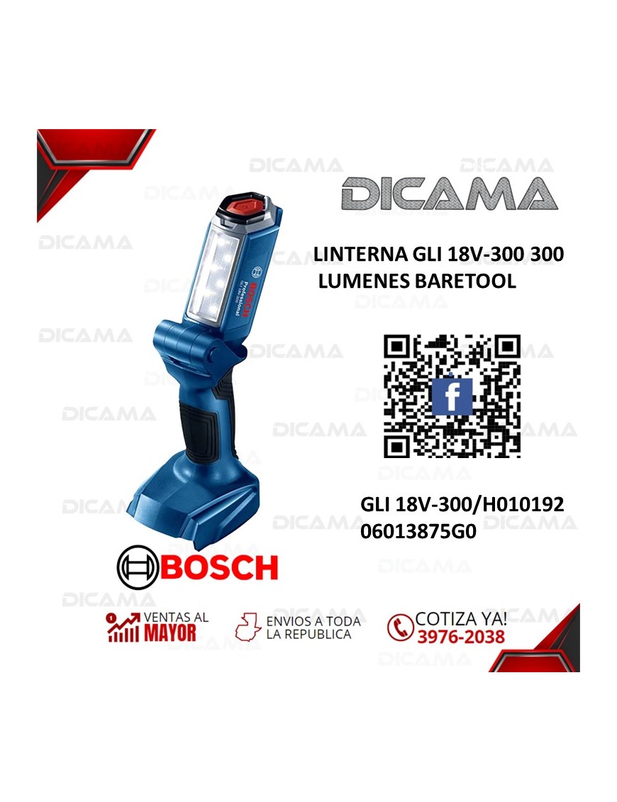 LINTERNA GLI 18V-300 300 LUMENES BARETOOL