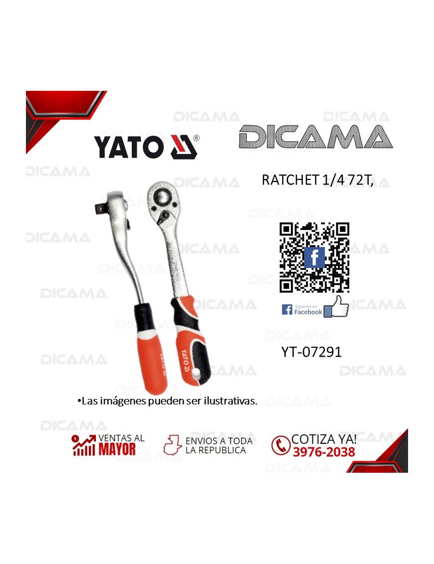 RATCHET RAIZ 1/4" 6" 72T