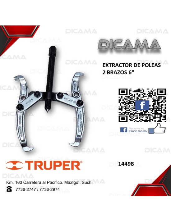 EXTRACTOR DE POLEAS 2 BRAZOS 6"