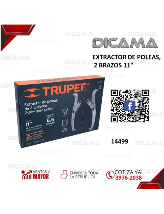 EXTRACTOR DE POLEAS, 2 BRAZOS 11"