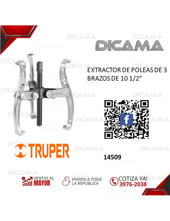 EXTRACTOR DE POLEAS DE 3 BRAZOS DE 10 1/2"