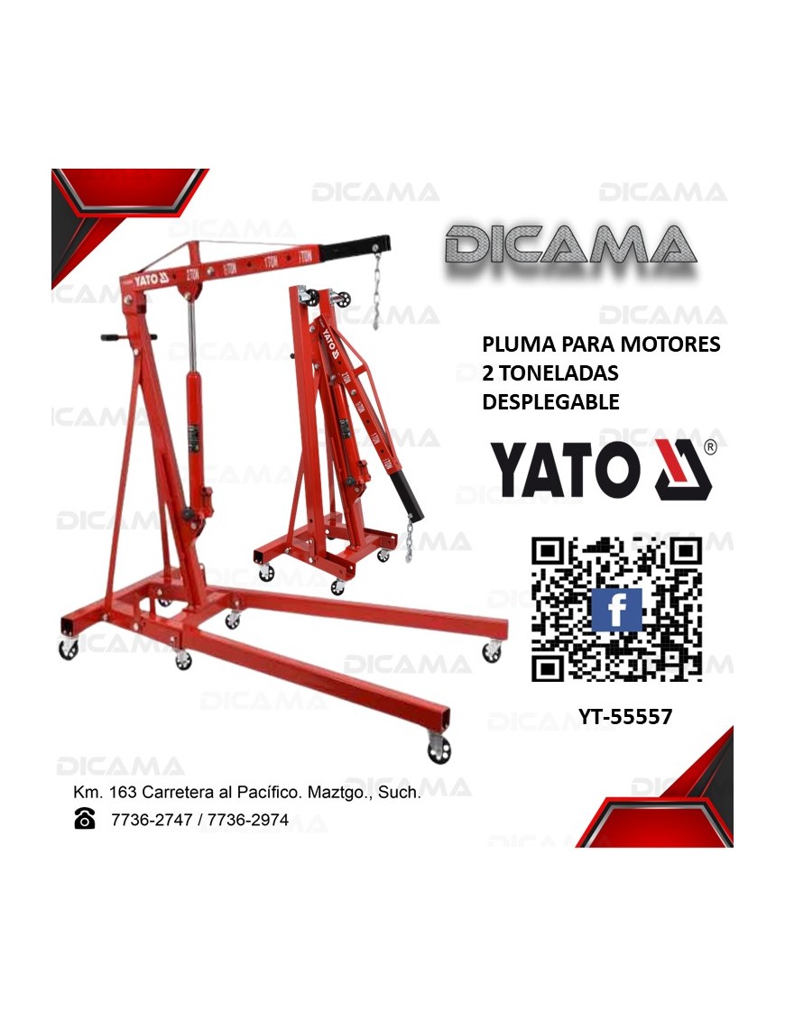 PLUMA PARA MOTORES  2 TONELADAS PLEGABLE