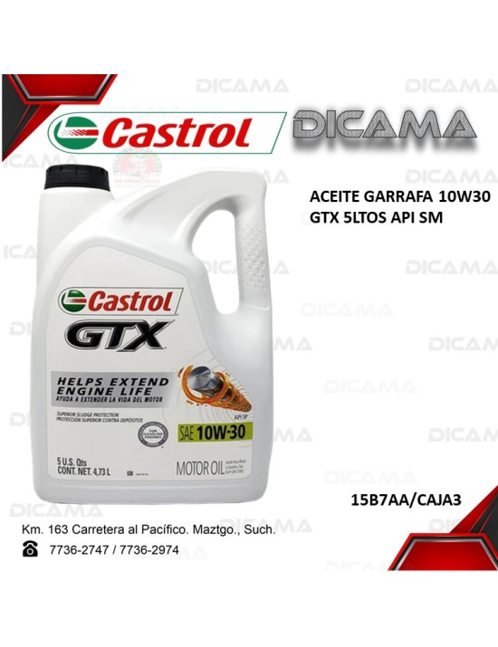 ACEITE GARRAFA 10W30 GTX 5LTOS API SM