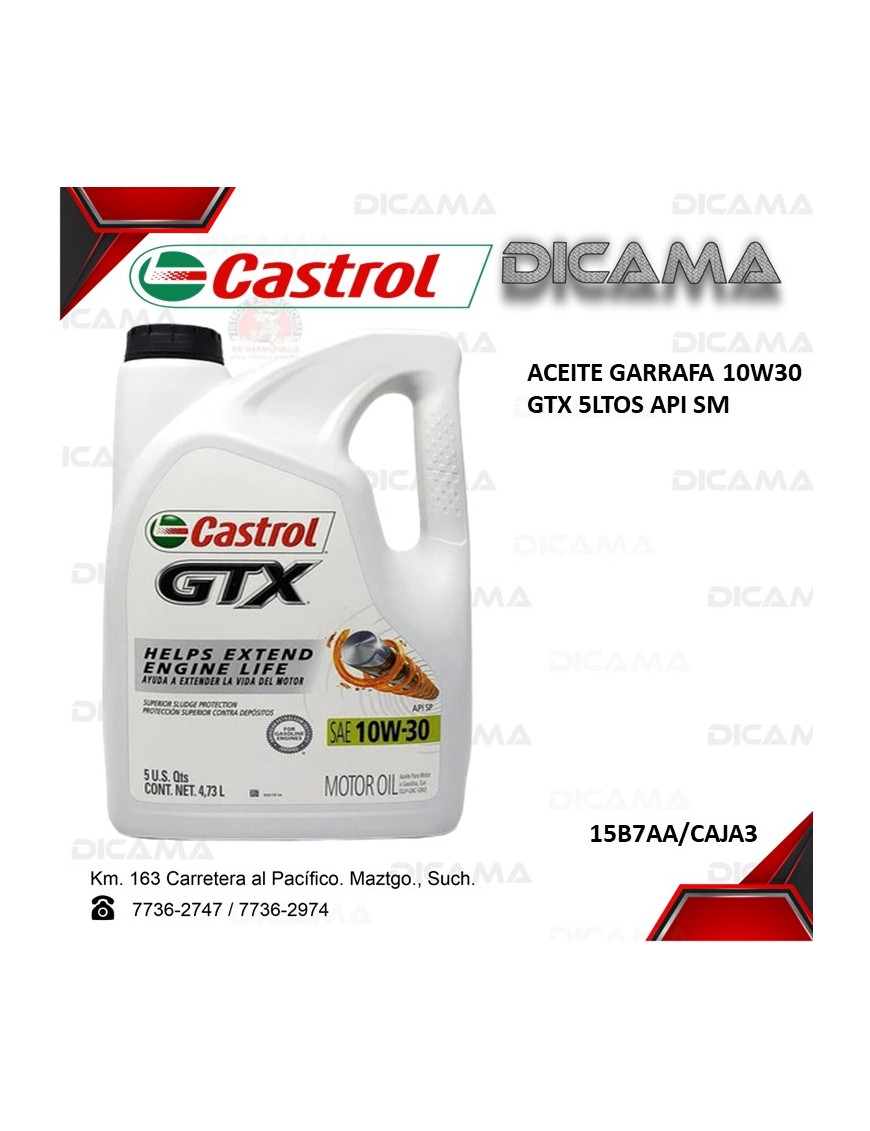 ACEITE GARRAFA 10W30 GTX 5LTOS API SM
