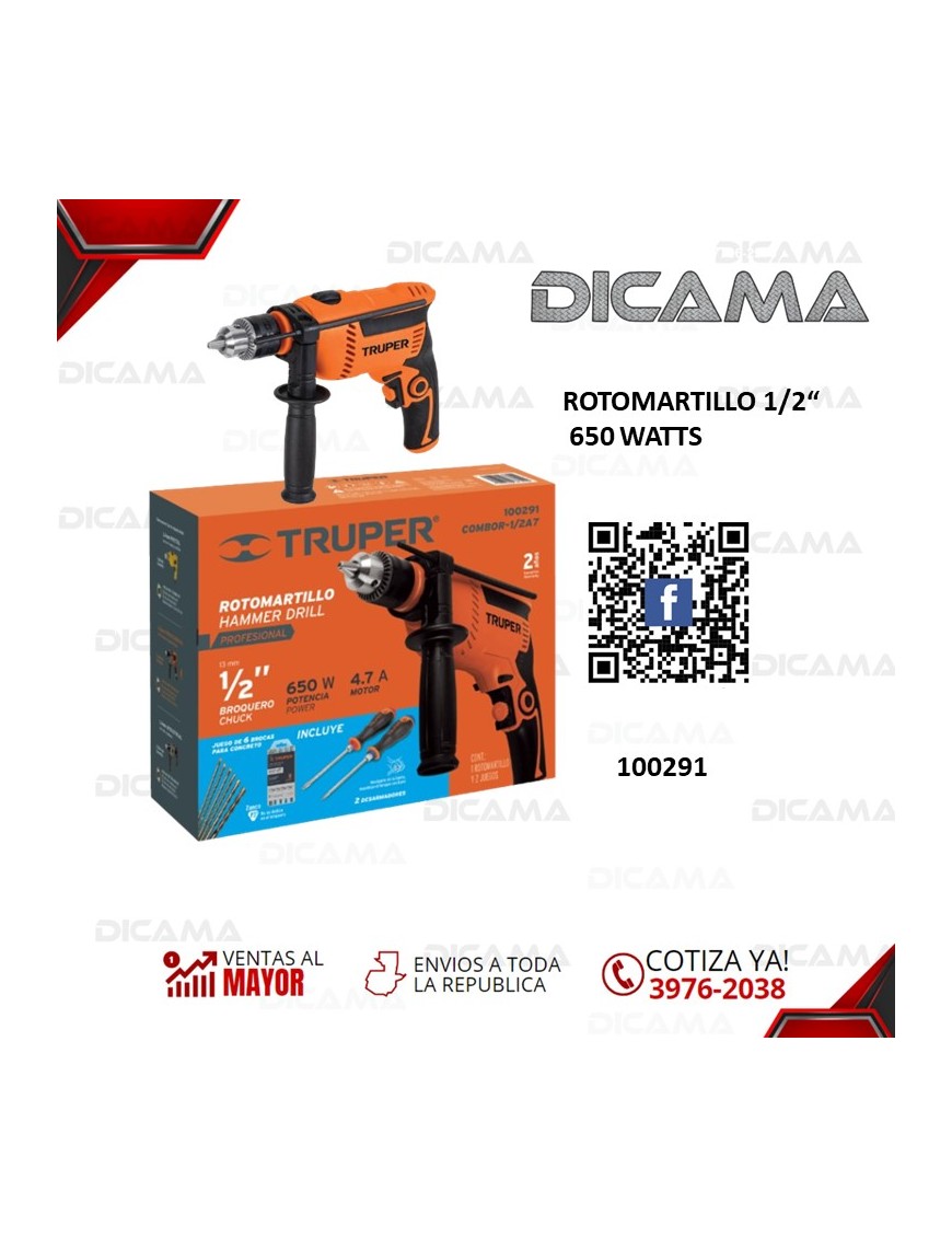 ROTOMARTILLO 1/2" 650 WATTS