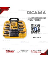 DESARMADOR JGO 74 PZS PUNTAS Y BROCAS
