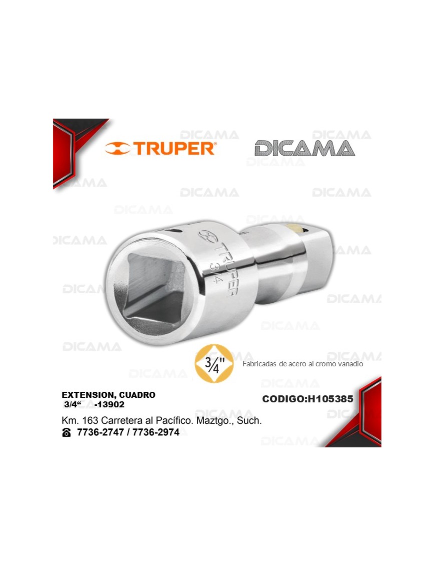 EXTENSION RAIZ 3/4 4"