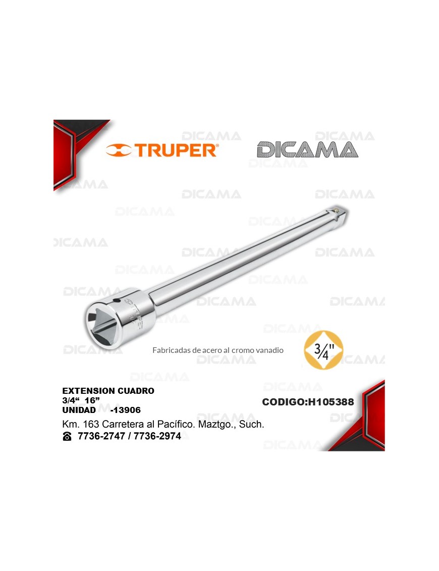 EXTENSION RAIZ 3/4 16"