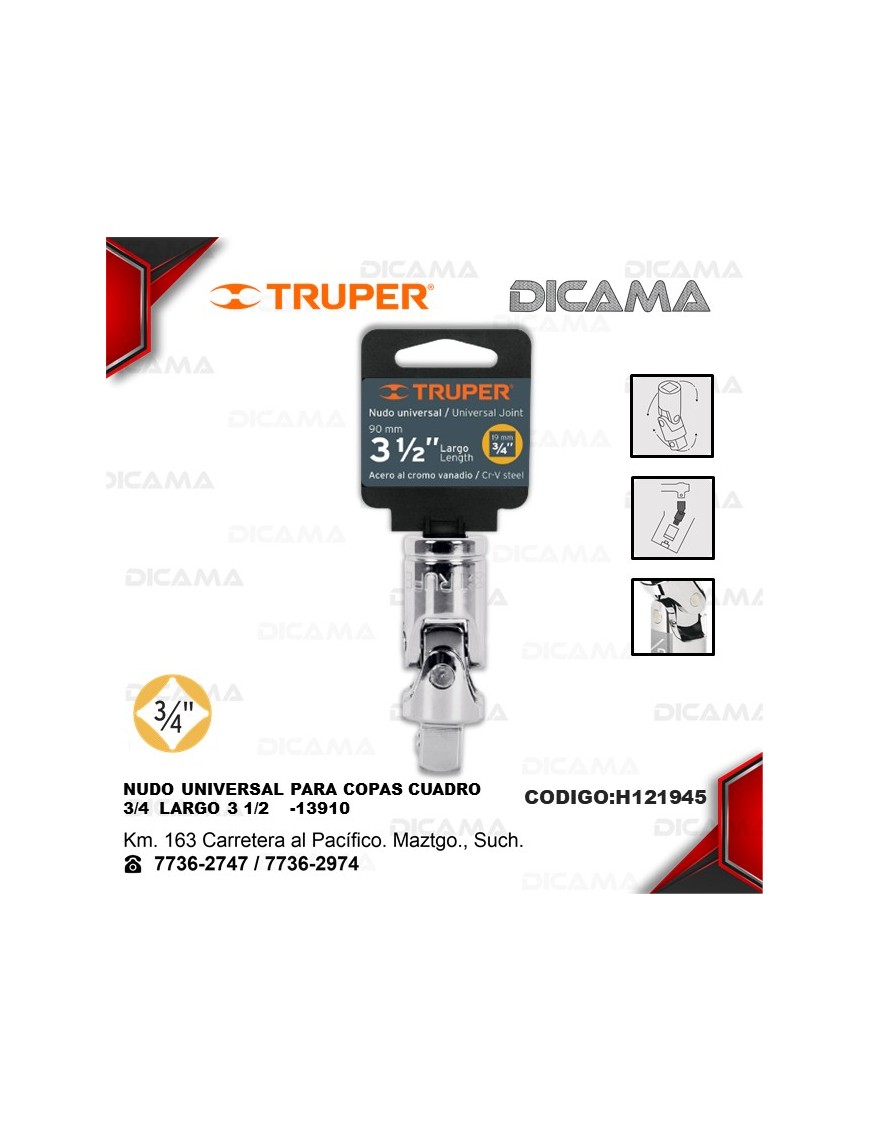 CODO RAIZ 3/4" UNIVERSAL