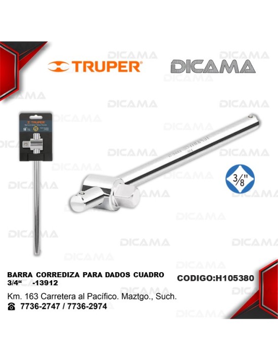 BARRA CORREDIZA P/CUADRO 3/4 LARGO 18