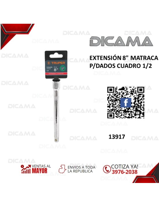 EXTENSIÓN RAIZ 1/2 8"