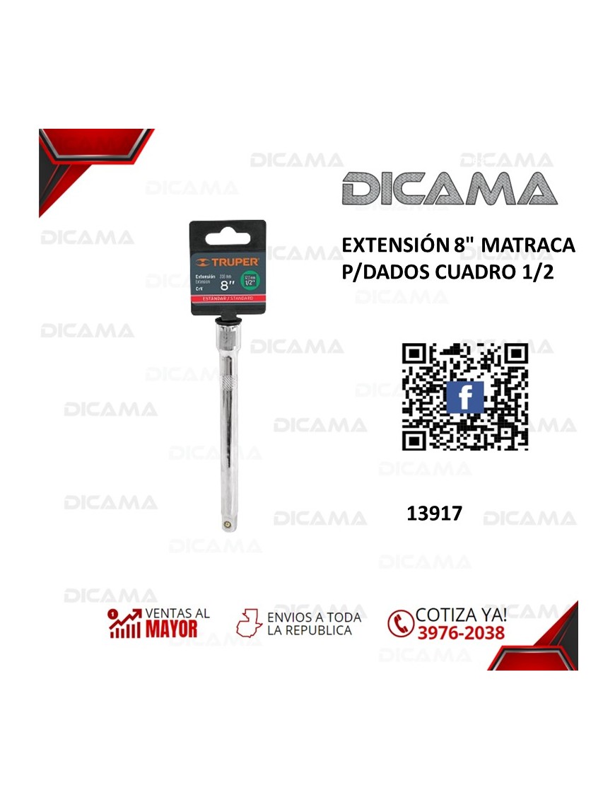 EXTENSIÓN RAIZ 1/2 8"