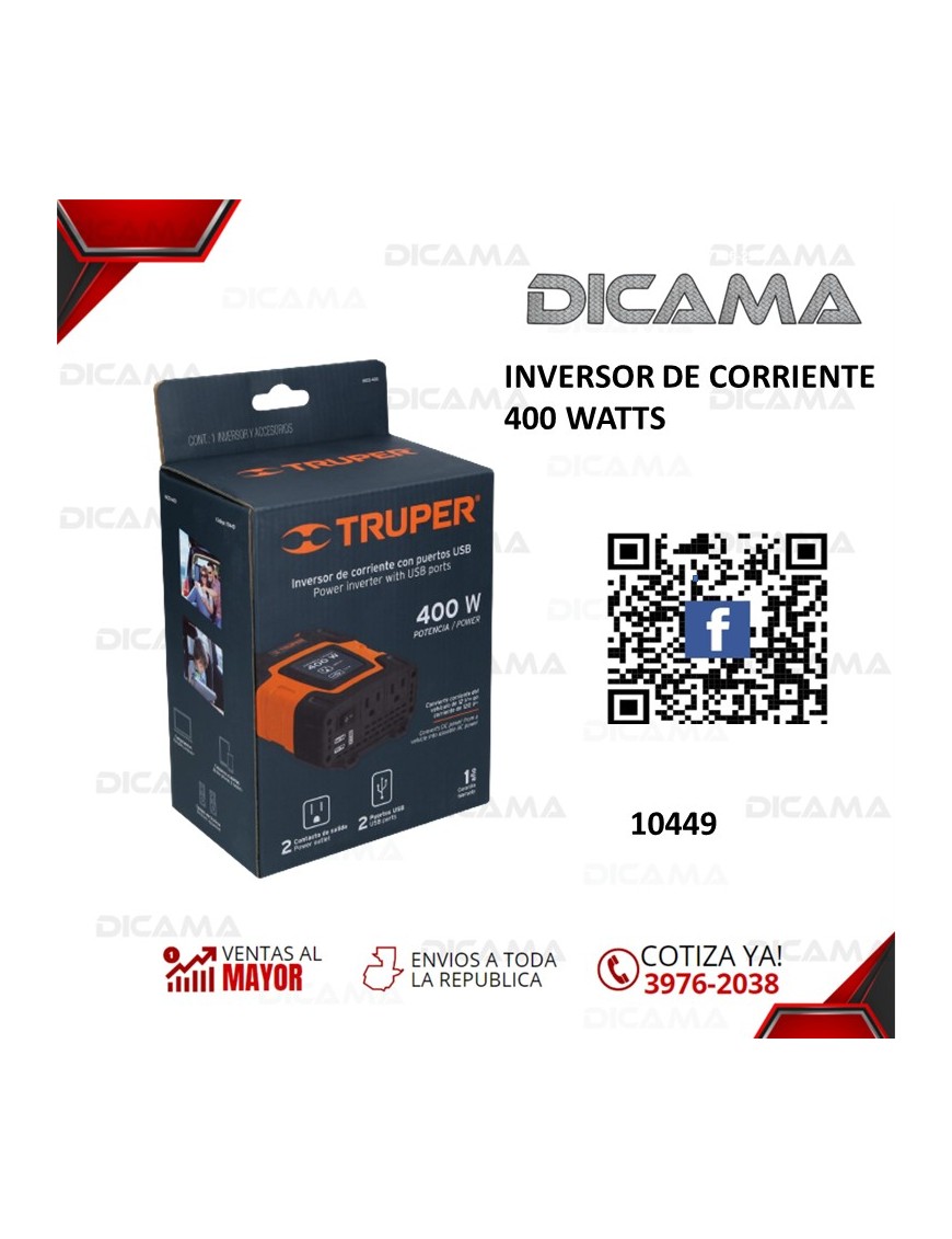 INVERSOR DE CORRIENTE 400 WATTS
