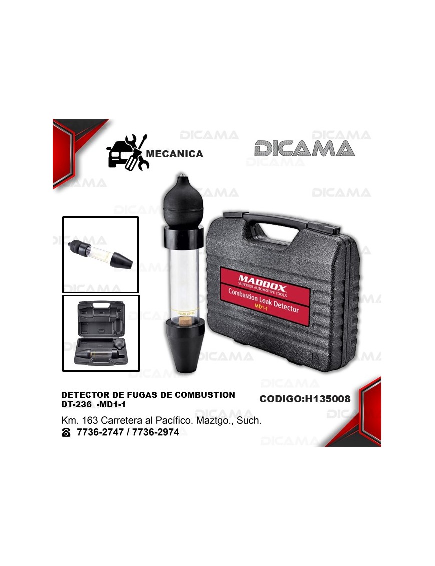 DETECTOR DE FUGA DE COMBUSTIÓN