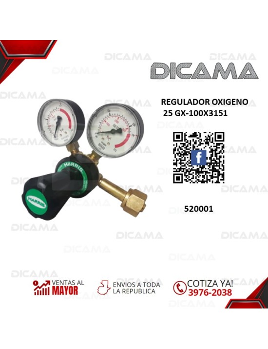 REGULADOR OXIGENO 25 GX-100X3151