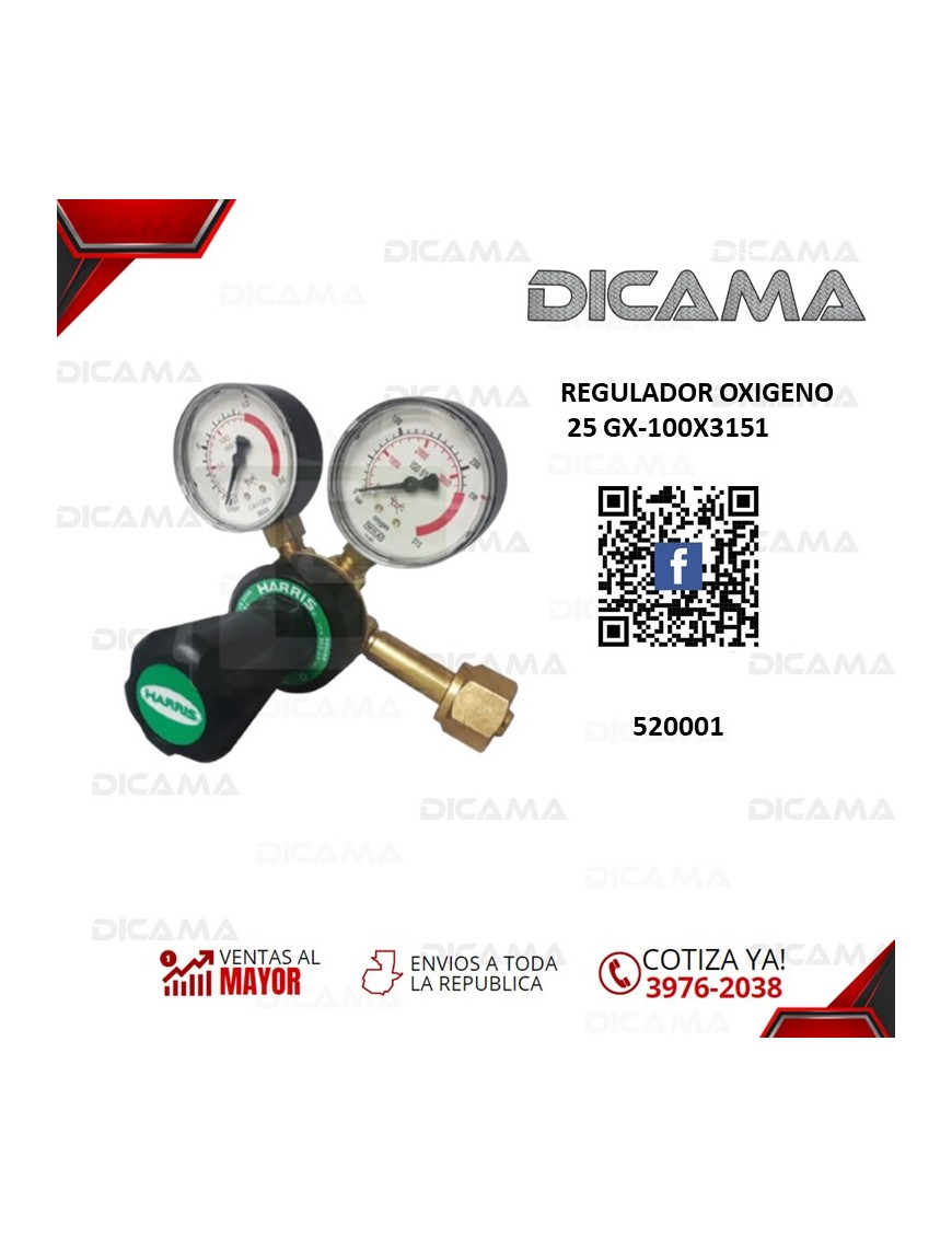 REGULADOR OXIGENO 25 GX-100X3151