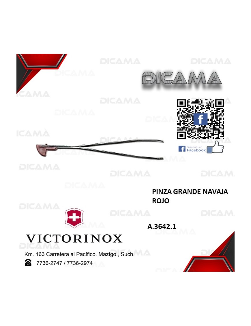 PINZA GRANDE NAVAJA ROJO