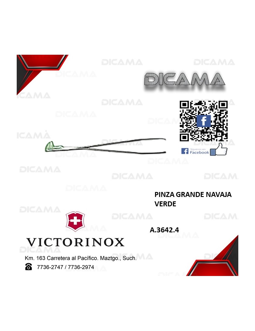 PINZA GRANDE NAVAJA VERDE