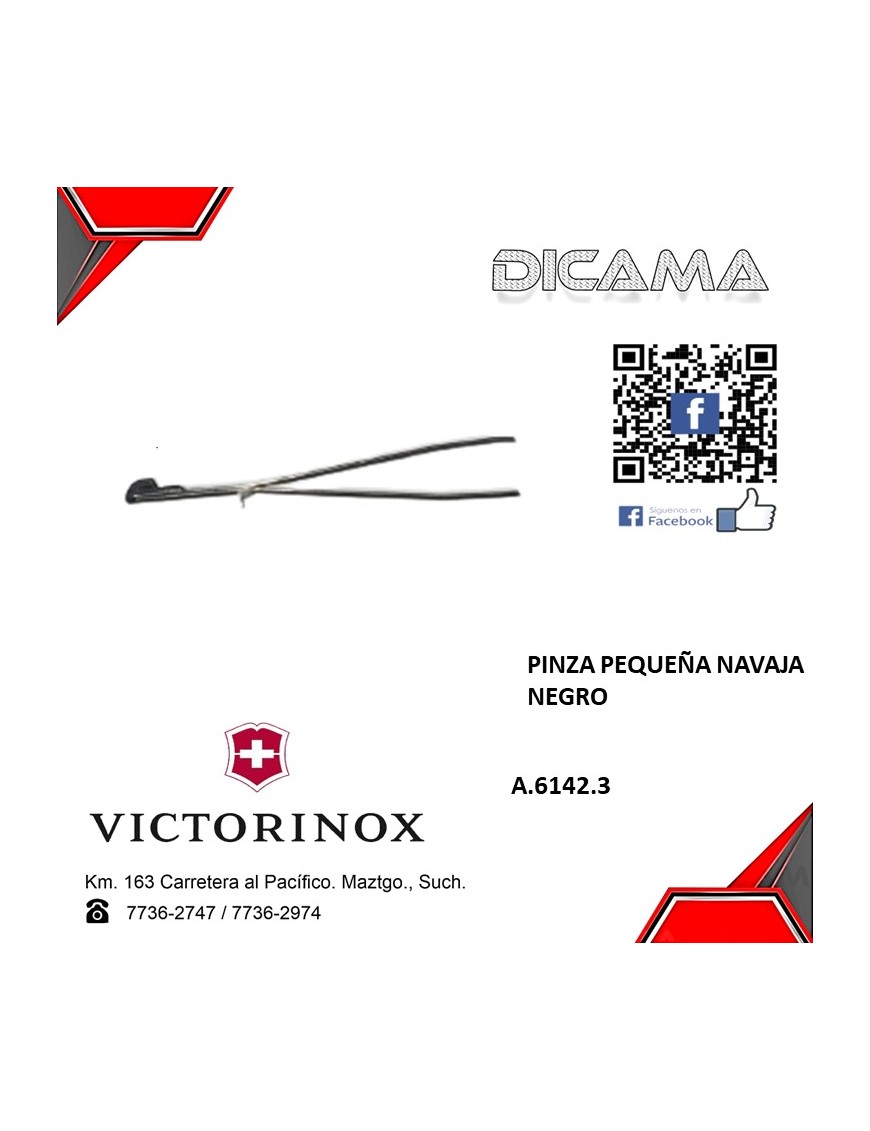 PINZA PEQUEÑA NAVAJA NEGRO