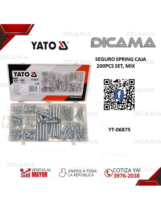 SEGURO SPRING CAJA 200PCS SET, MIX