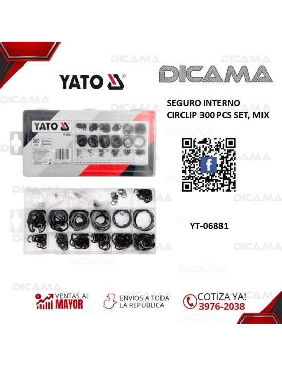 SEGURO INTERNO CIRCLIP 300 PCS SET, MIX