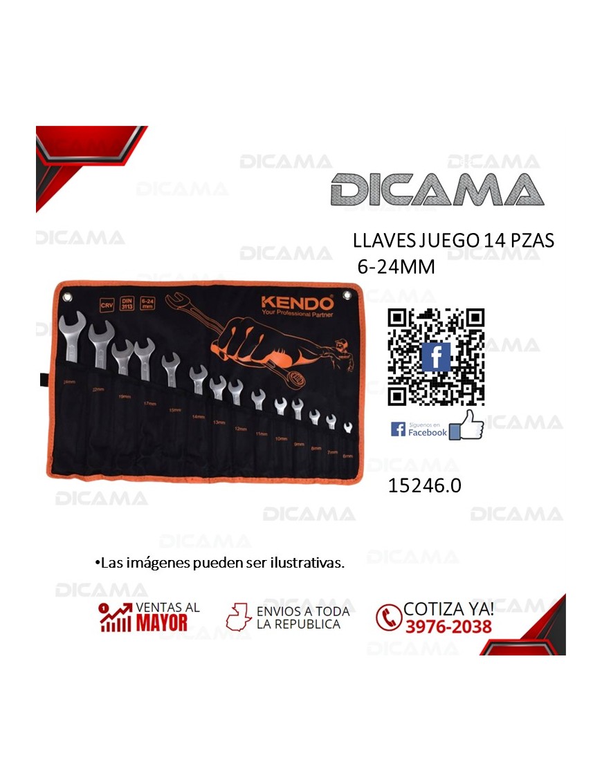LLAVES JUEGO 14 PZAS 6-24MM