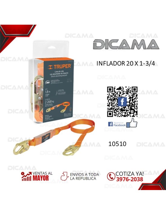 CABLE PROTECCIÓN, ABSORBEDOR, 1.8M, ANSI