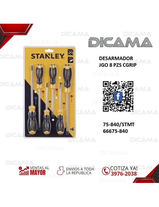 DESARMADOR JGO 8 PZS CGRIP