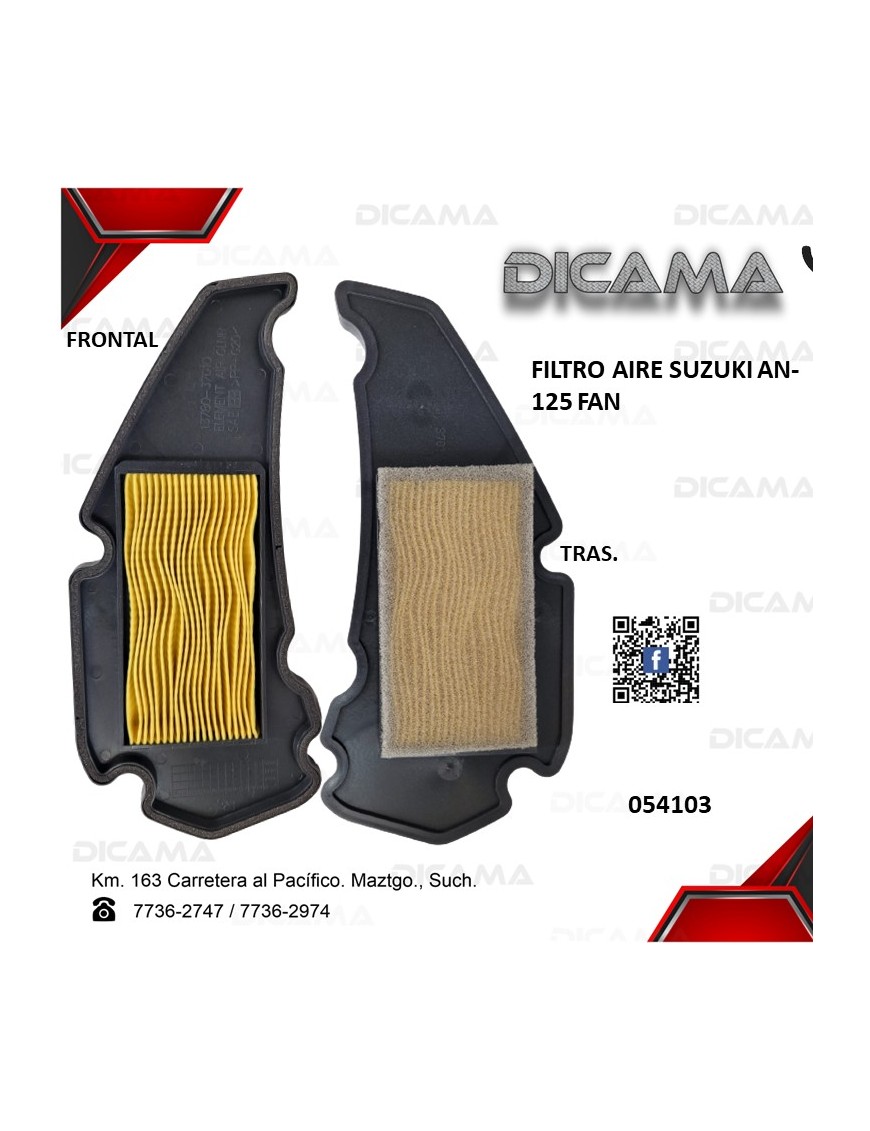 FILTRO AIRE SUZUKI AN-125 FAN