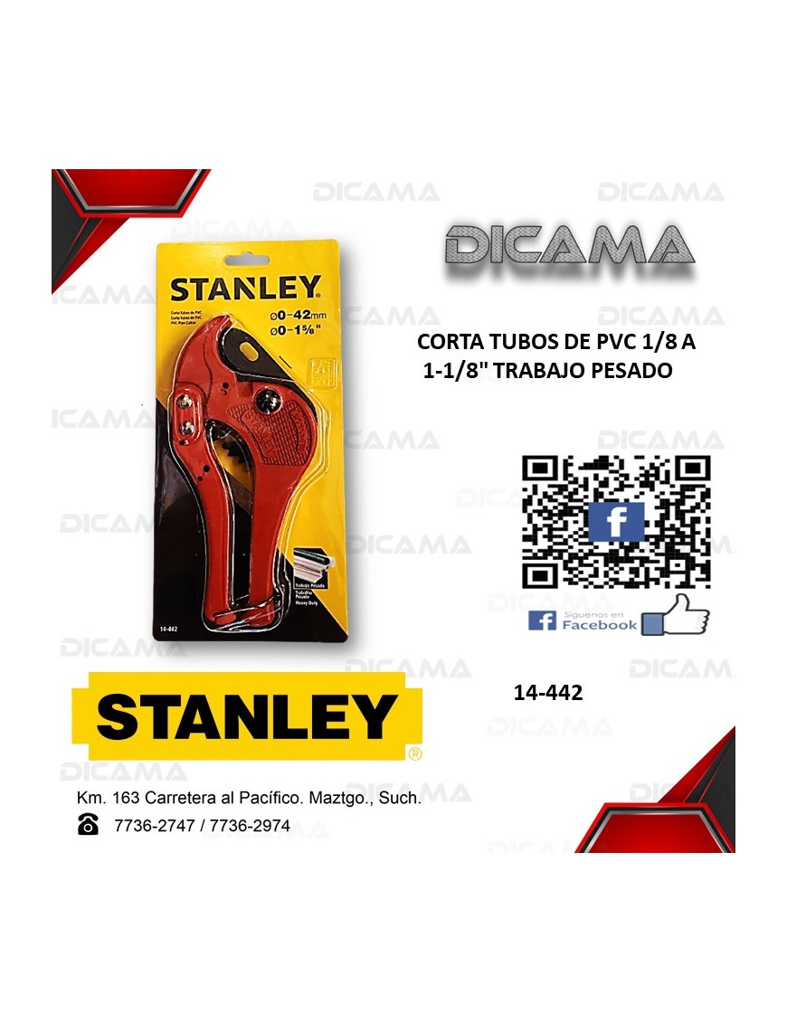 CORTA TUBOS DE PVC 1/8 A 1-1/8" TRABAJO PESADO