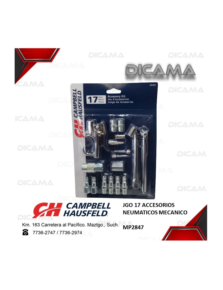 JGO 17 ACCESORIOS NEUMATICOS MECANICO CAMPBELL HAUSFELD MP2847