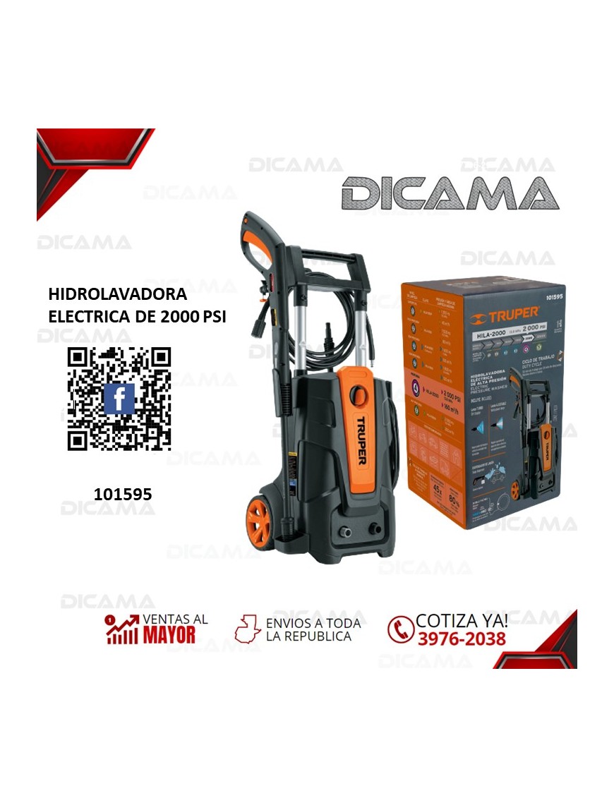 HIDROLAVADORA ELECTRICA 2000 PSI