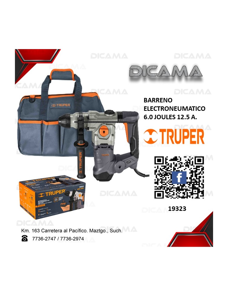 ROTOMARTILLO 1/2" 1600 WATTS ELECTRONEUMATICO R 6.0 JOULES