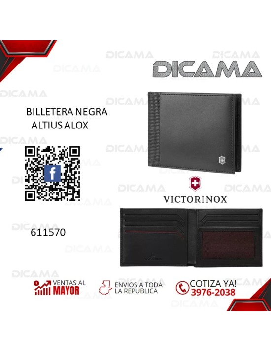 BILLETERA DE CUERO NEGRA  ALTIUS ALOX