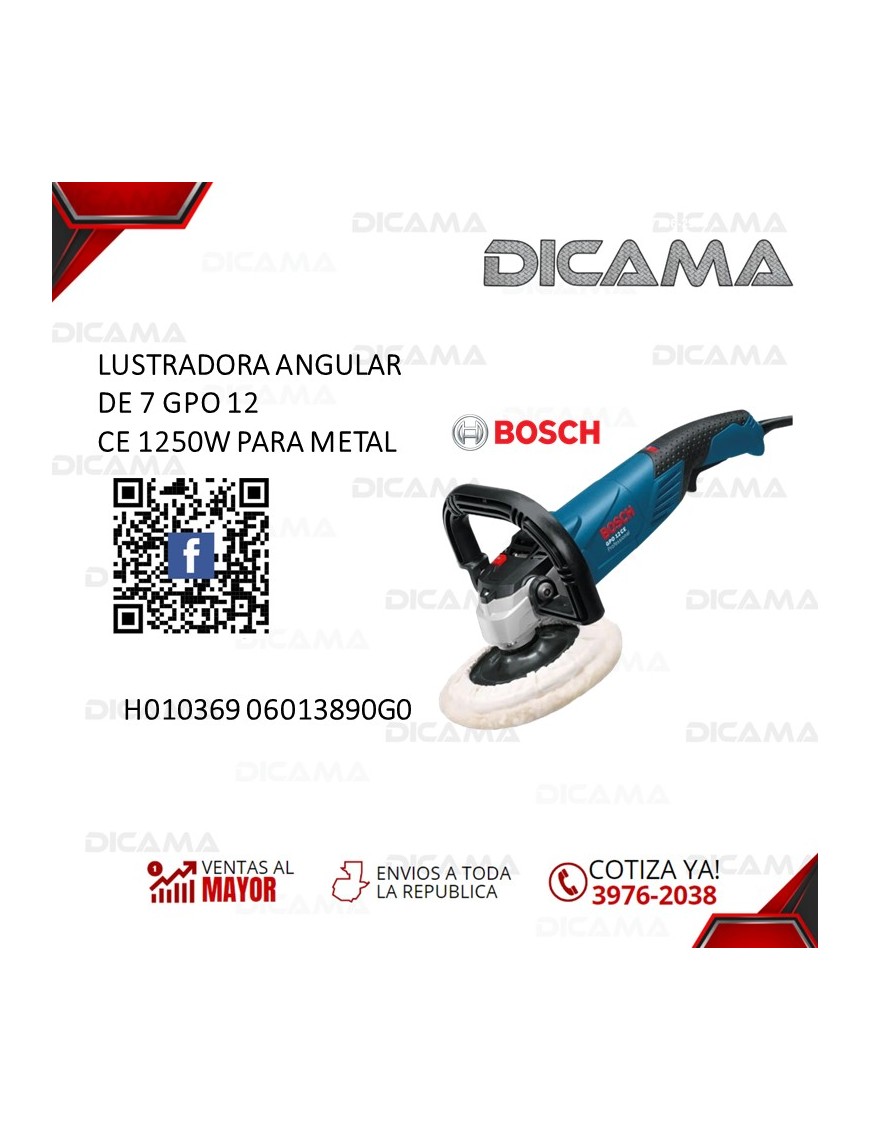 LUSTRADORA 7" 1250W PARA METAL GPO