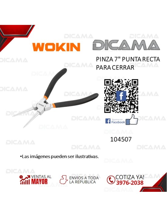 PINZA 7" PUNTA RECTA PARA CERRAR