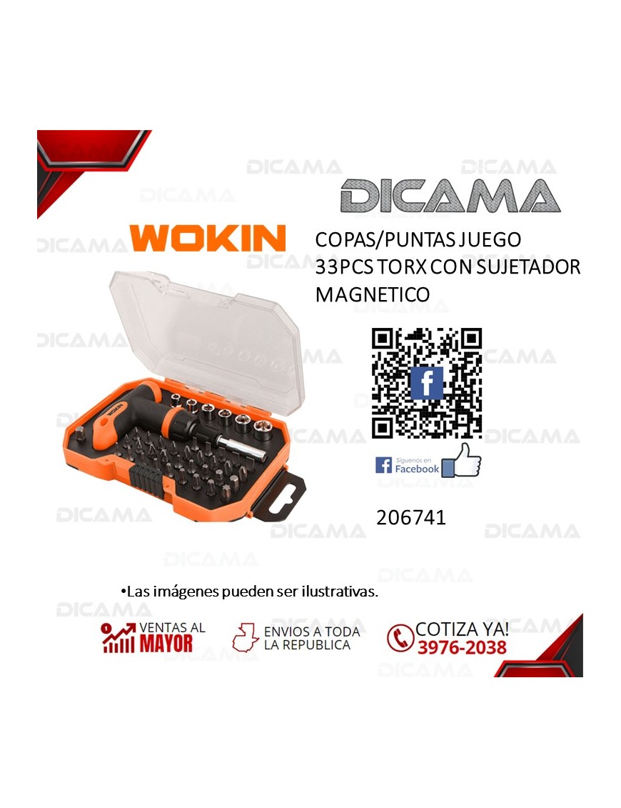 COPAS/PUNTAS JUEGO 33 PZS TORX CON SUJETADOR MAGNETICO